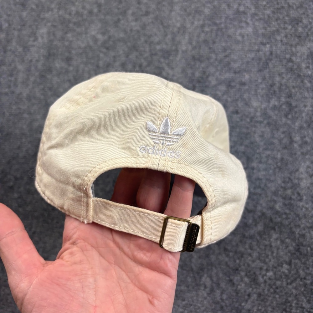 ADIDAS Women’s Relaxed Strap Back Hat Cream/white Trefoil One Size Fits Most - Picture 6 of 9